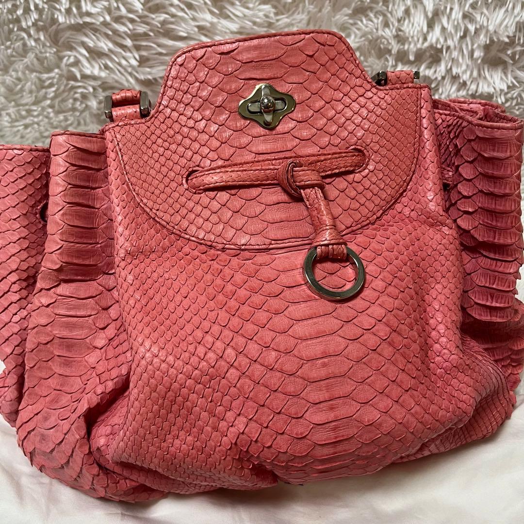 最高級 EMILIO PUCCI エミリオプッチ レザー バッグ ピンク