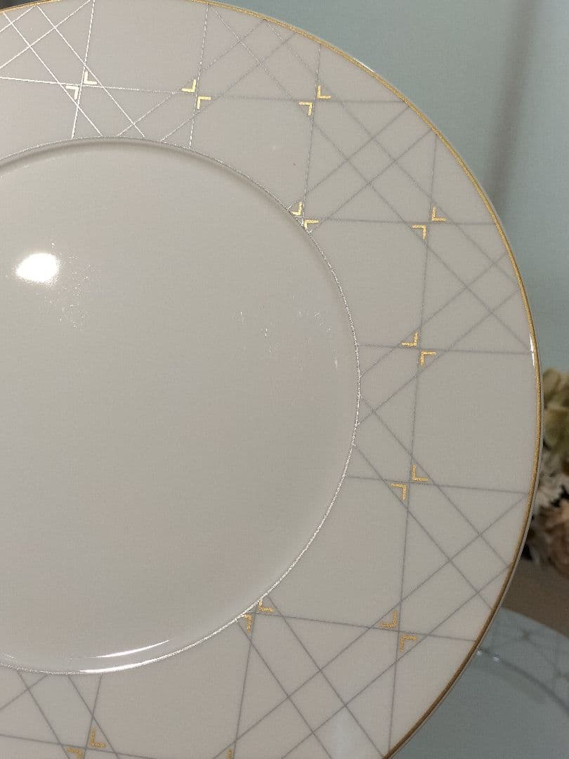 クリスチャンディオール　ディナープレート　2枚　金彩　DIOR食器　カナージュ