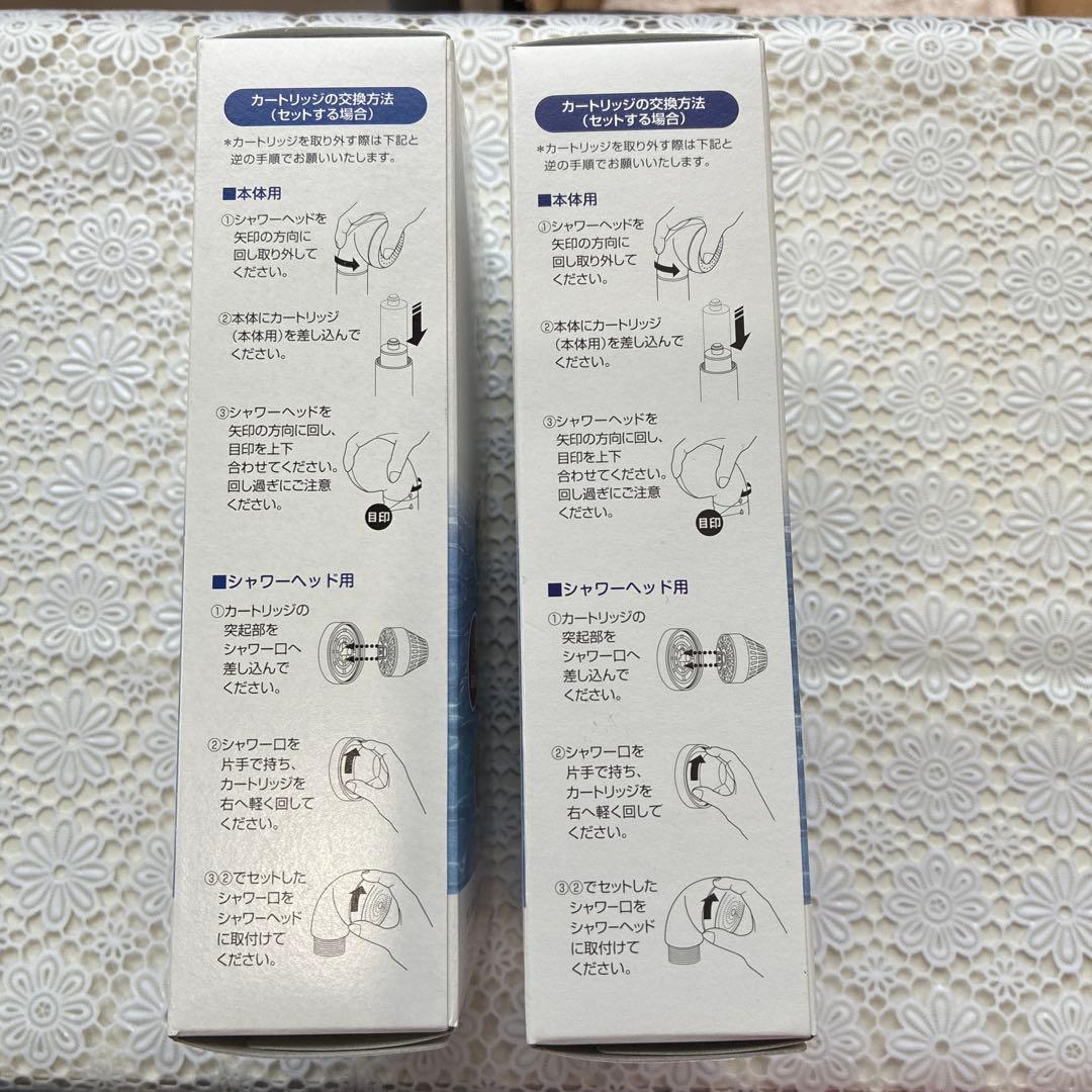 素粒水　浴室シャワー用　交換カートリッジ　2個セット