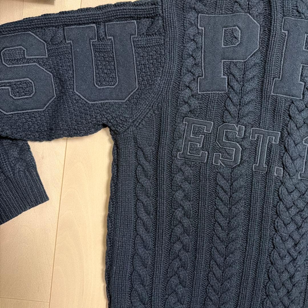 Supreme ケーブルニットセーター ブラック