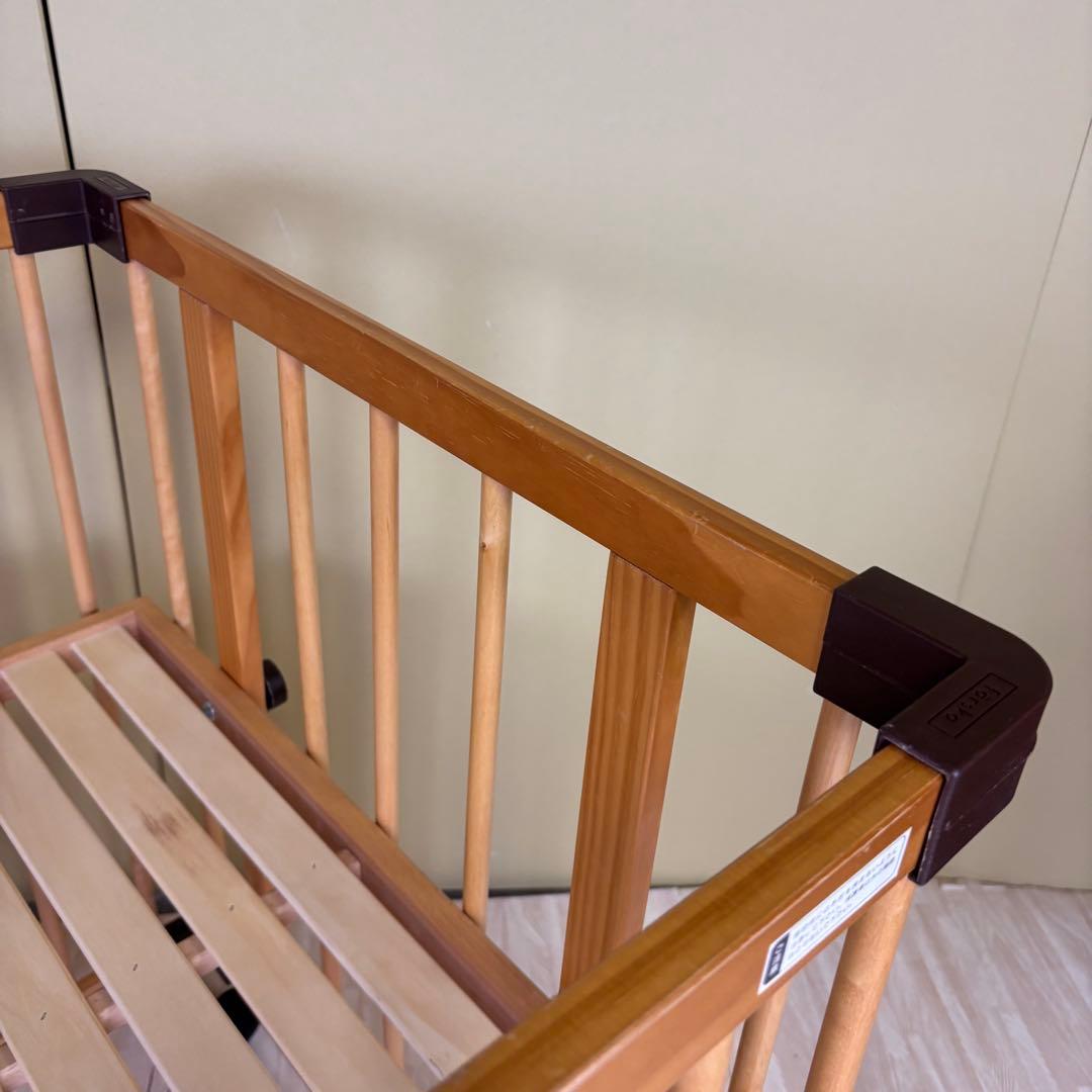 ☆除菌清掃済☆　ファルスカ　ベッドサイドベッド03　ラージ　ナチュラル　ベルト付