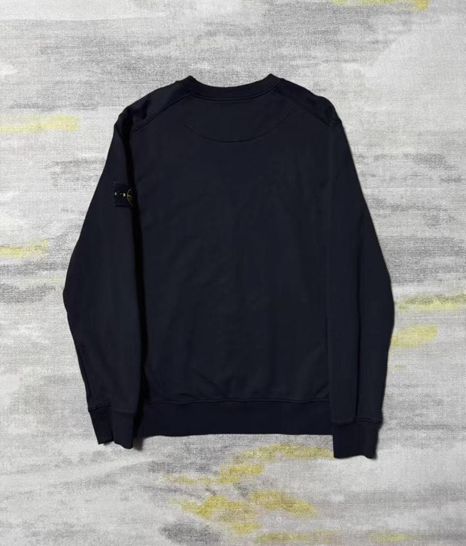 STONE  コットン クルーネック トレーナー ブラック L
