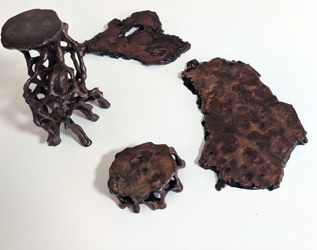 木製盆栽道具セット ダークブラウン