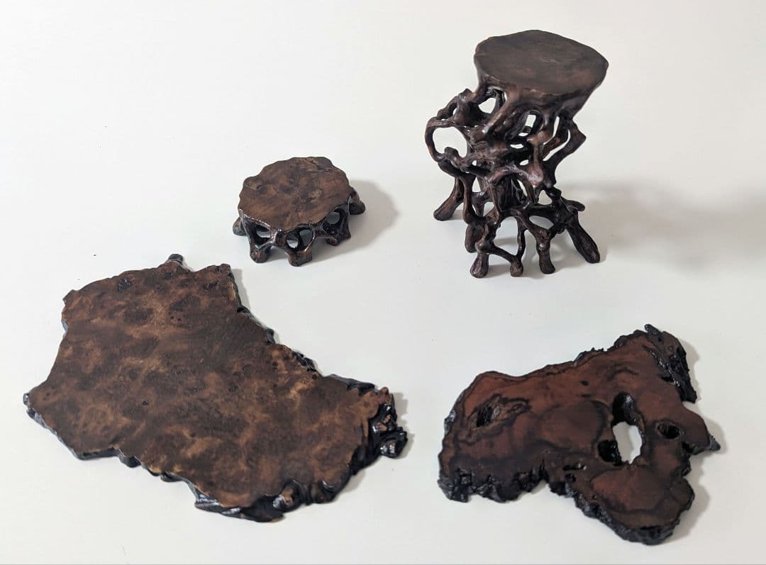 木製盆栽道具セット ダークブラウン