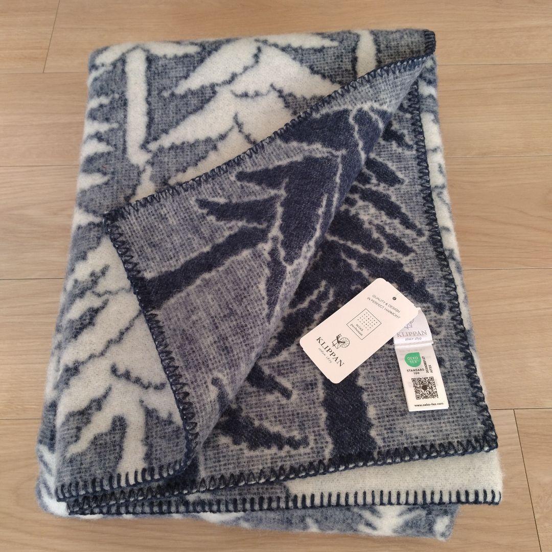希少　クリッパン　ミナペルホネン　ハウスインザフォレスト　ネイビー　ブランケット