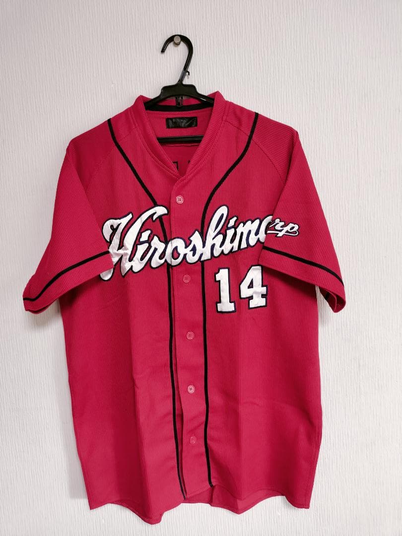 【サイン入り】大瀬良大地(広島東洋カープ)／ユニフォーム（サイズ：L／デサント）