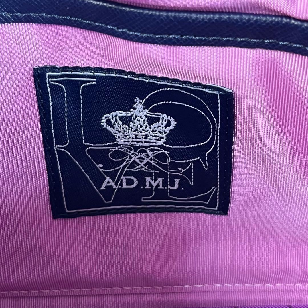 未使用級　A.D.M.J ショルダーバッグ　ボトムアクセント　金具　ブラック