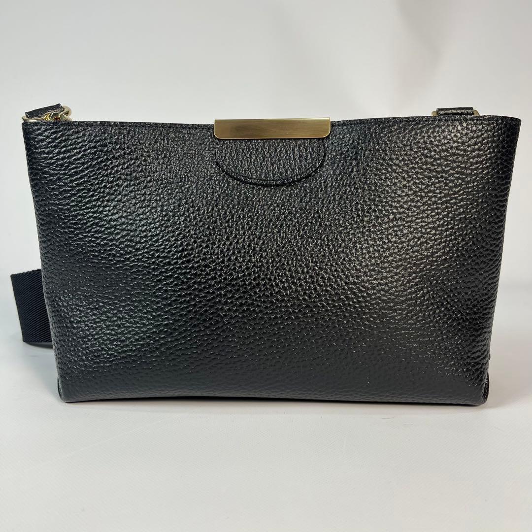 未使用級　A.D.M.J ショルダーバッグ　ボトムアクセント　金具　ブラック