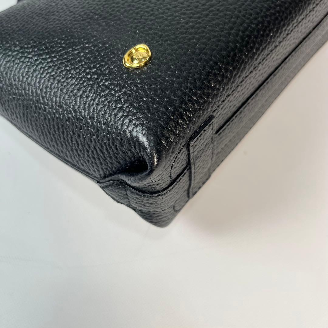 未使用級　A.D.M.J ショルダーバッグ　ボトムアクセント　金具　ブラック