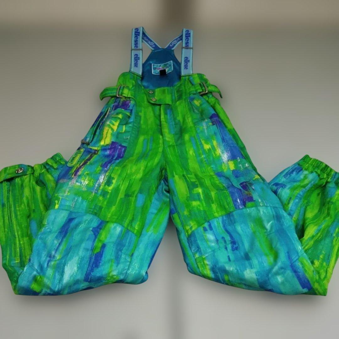 ellesse　エレッセ　スキーウエア 　上下セット　Lサイズ　グリーン　レトロ