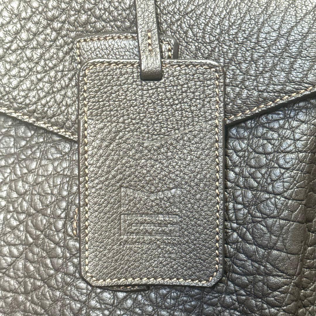 専用品MAURO GOVERNA ダークブラウン レザー A4ビジネスバッグ