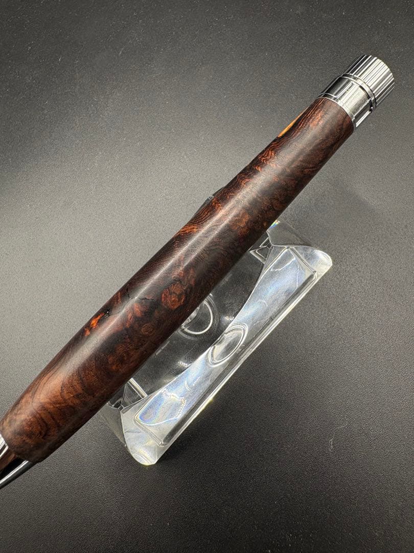 510極上　ホンジュラスローズウッド　瘤杢　KATO203 回転式ボールペン