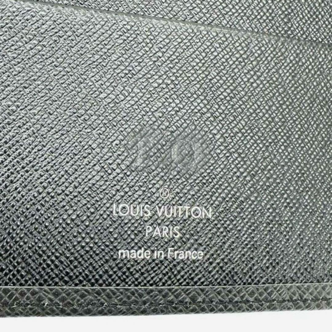 美品★ルイヴィトン 手帳カバー アジェンダMM タイガ 黒　LVロゴ　本革