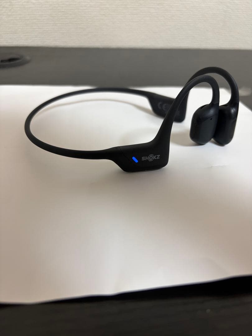 SHOKZ 骨伝導イヤホン OpenRun ブラック 動作確認済　変換ケーブル付