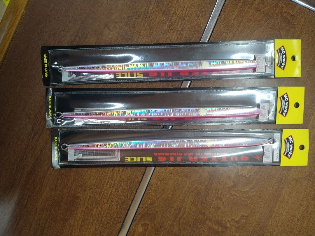 mcワークスガタースライス１９０g３本セット 新品未使用 春の中層ジギングに