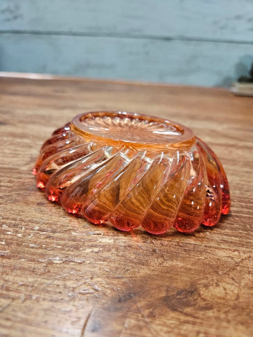 Baccarat オールドバカラ バンブーローズ 小型 クリスタルガラスのトレイ