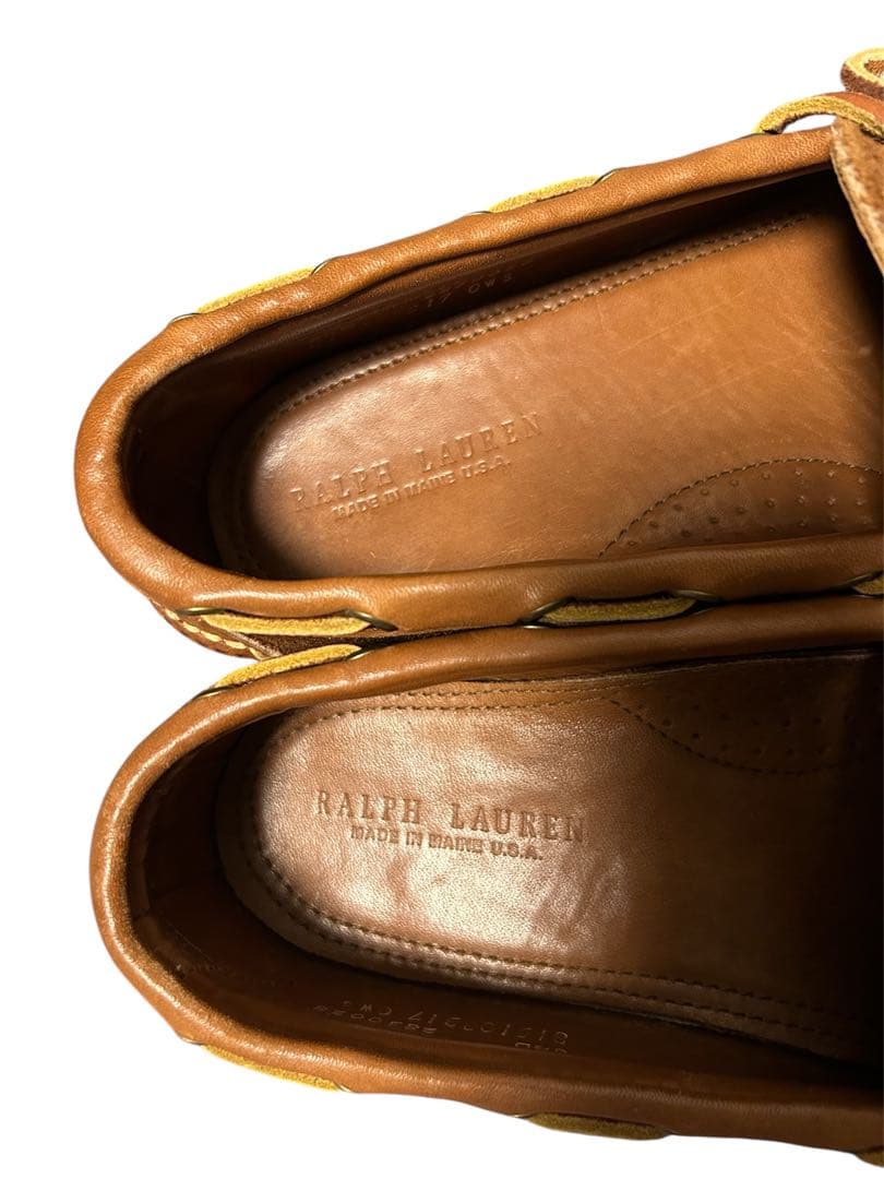 ralph lauren 90s USA製　スウェードレザー　デッキシューズ