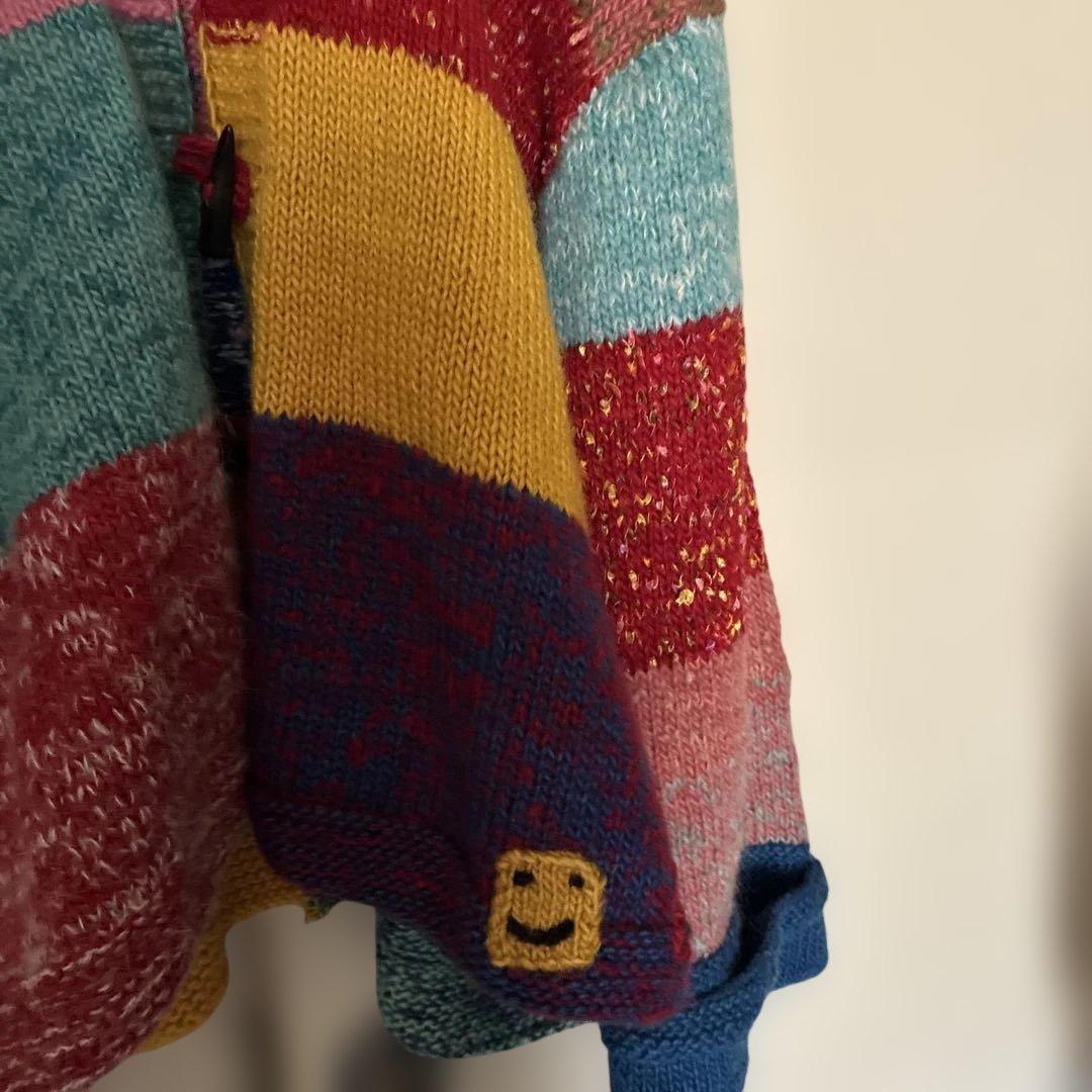 エルロデオ　ウール100%パッチワークフードパーカー定価31900円