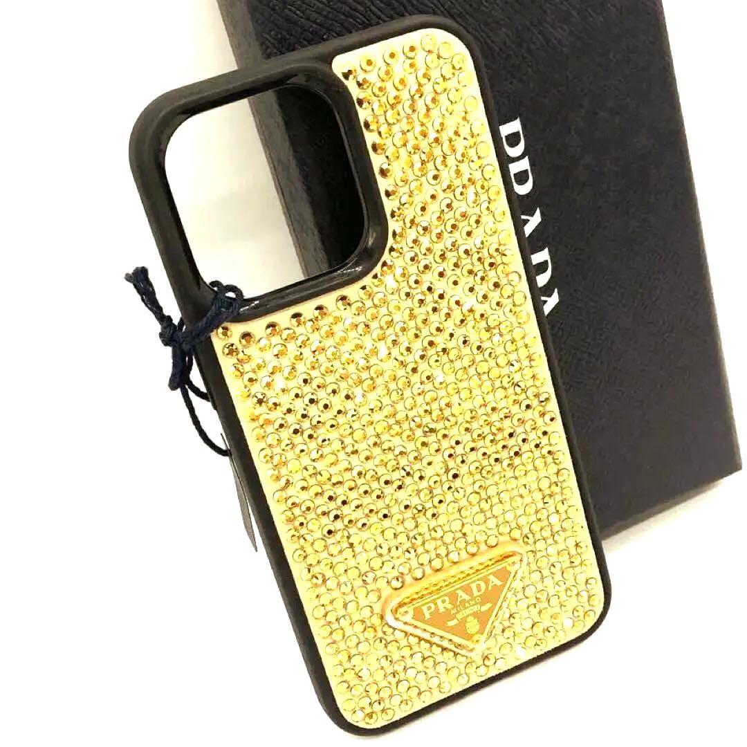 未使用✨プラダ PRADA iPhone13 pro ケース ゴールド系
