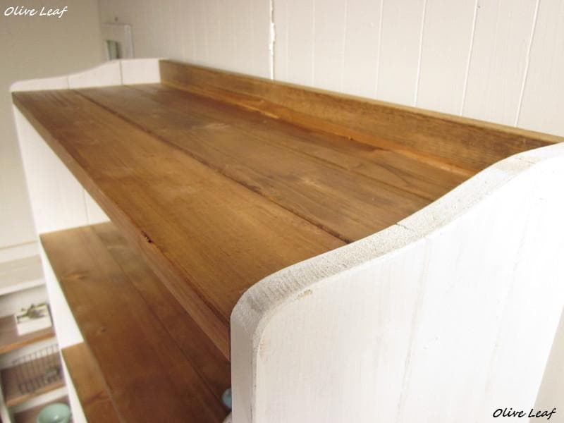 サイズ、デザインオーダー可！幅広6段カップボードW82●シャビーホワイト受注製作