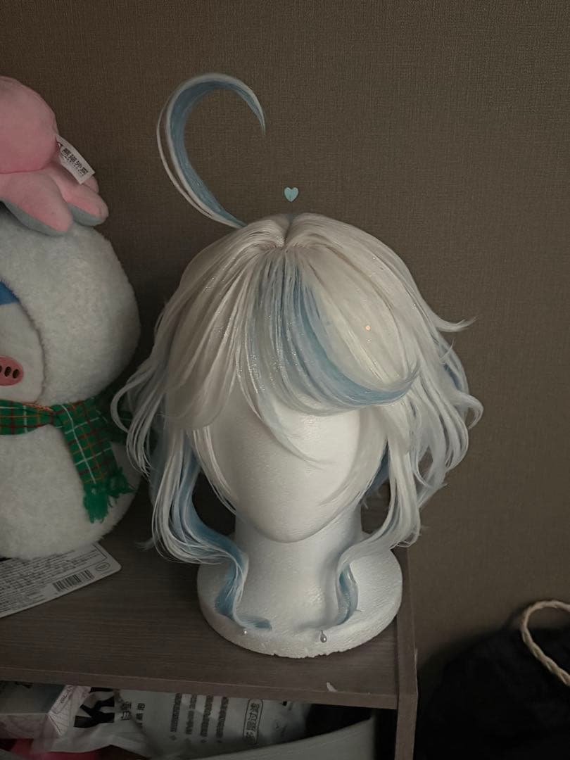 原神GENSHIN・フリーナ・コスプレ・ウィッグ　黒　セット済み