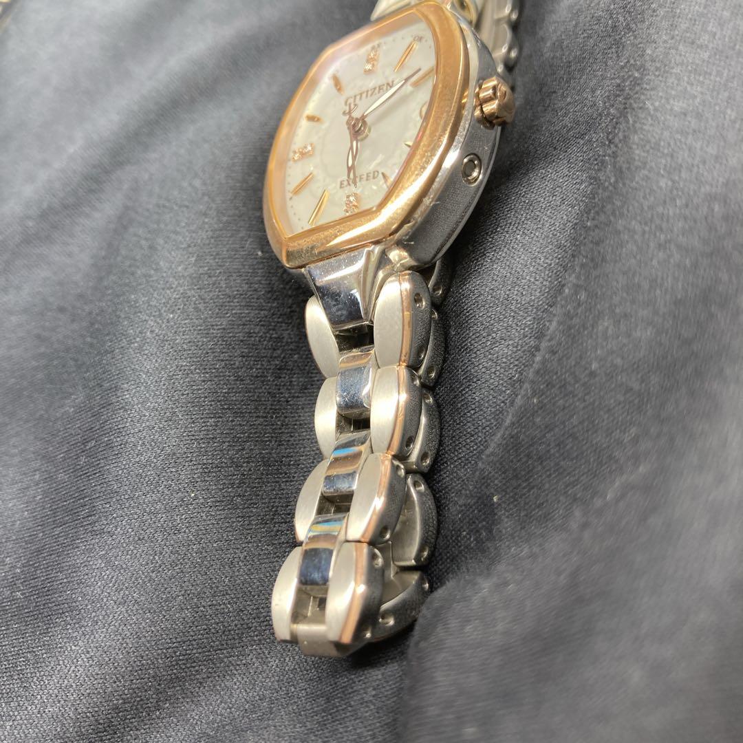 極美品✨シチズン エクシード 電波ソーラー ダイヤモンド付 ES8064-64W