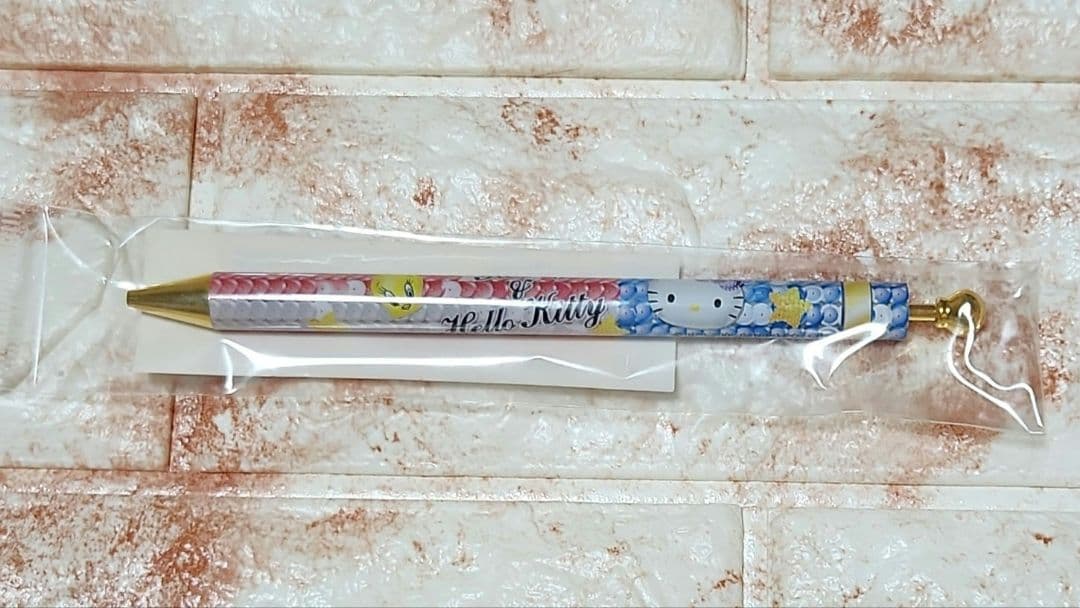 キティ　トゥイーティー　ボールペン　スパンコール　ヴィンテージ　サンリオ