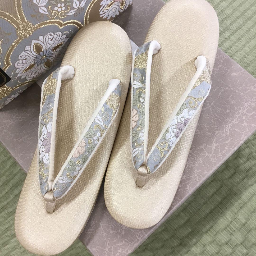 【新品未使用】和装　草履バッグセット　紗織　パールトーン加工　成人式　卒業式