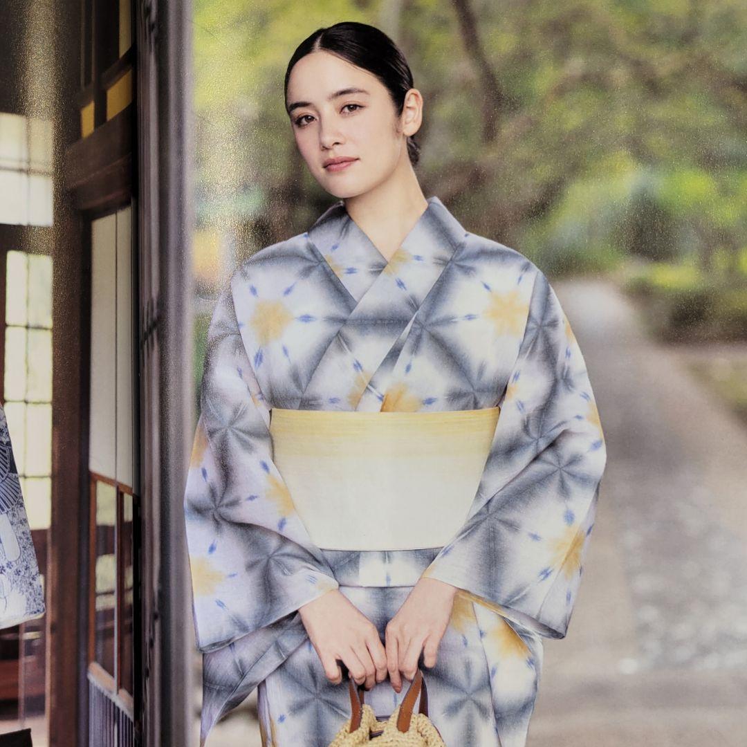 浴衣反物 藤井絞 雪花絞り