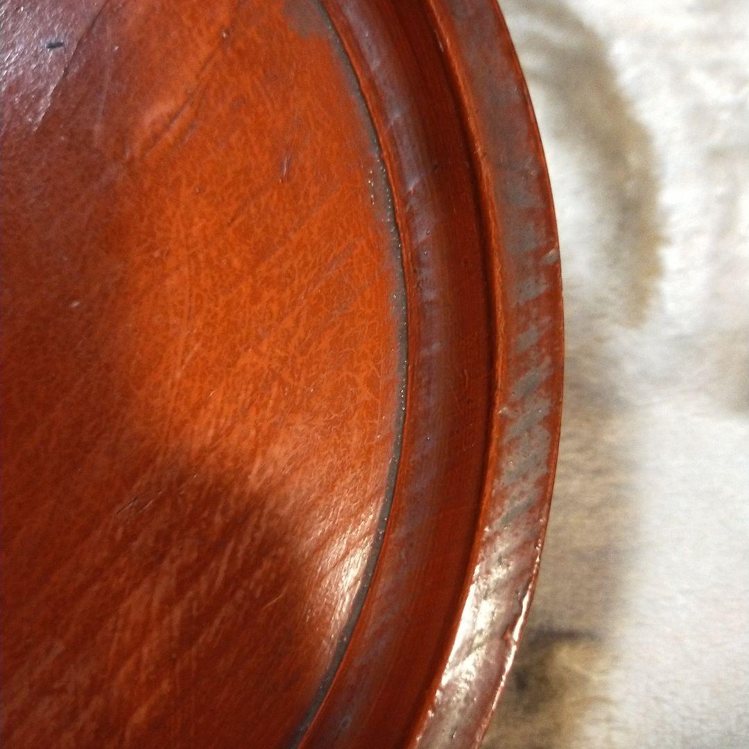 昭和レトロ　ヴィンテージ　木製　鎌倉彫　無垢材　お盆付きおひつ