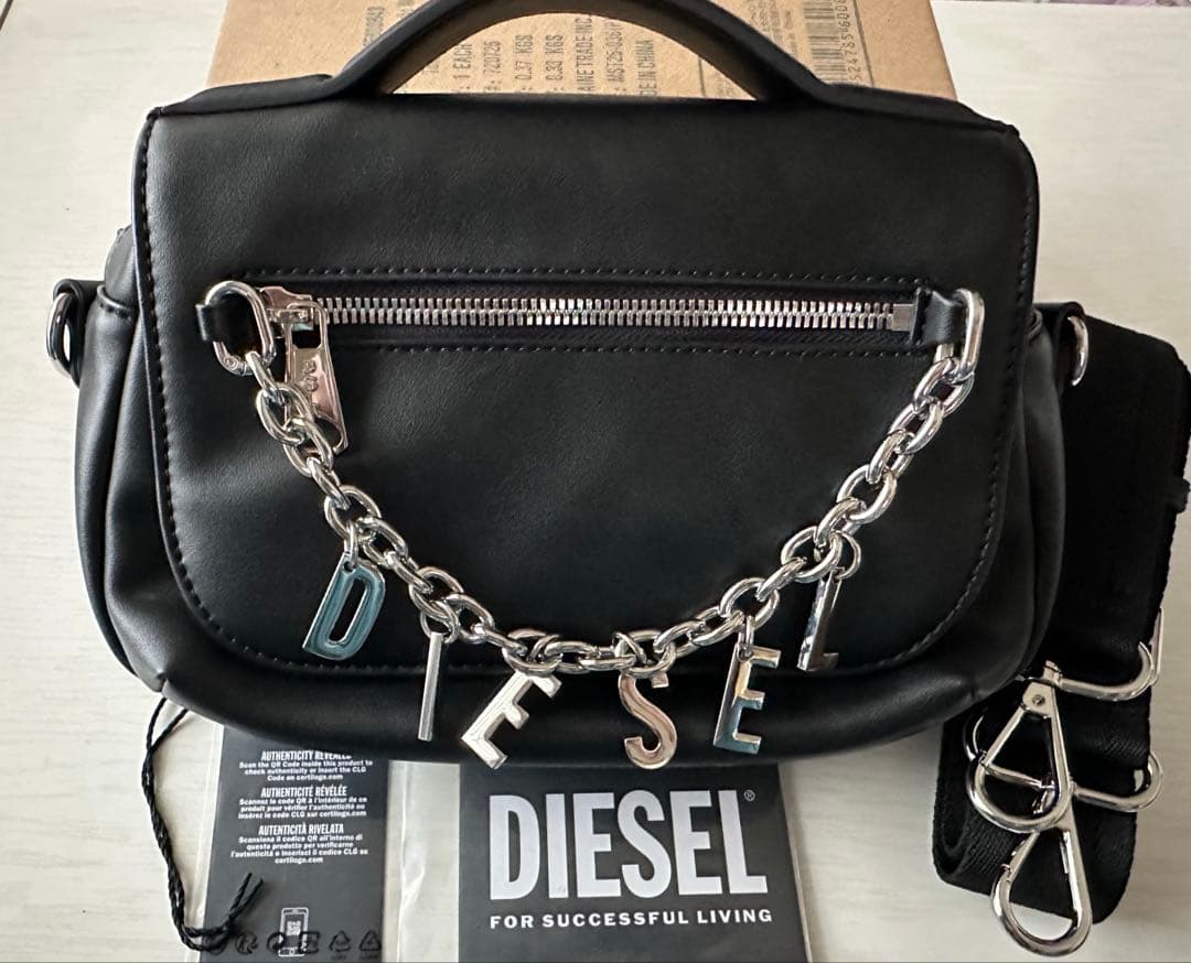 DIESEL チャーム付き 2WAY ミニショルダー/ハンドBAG