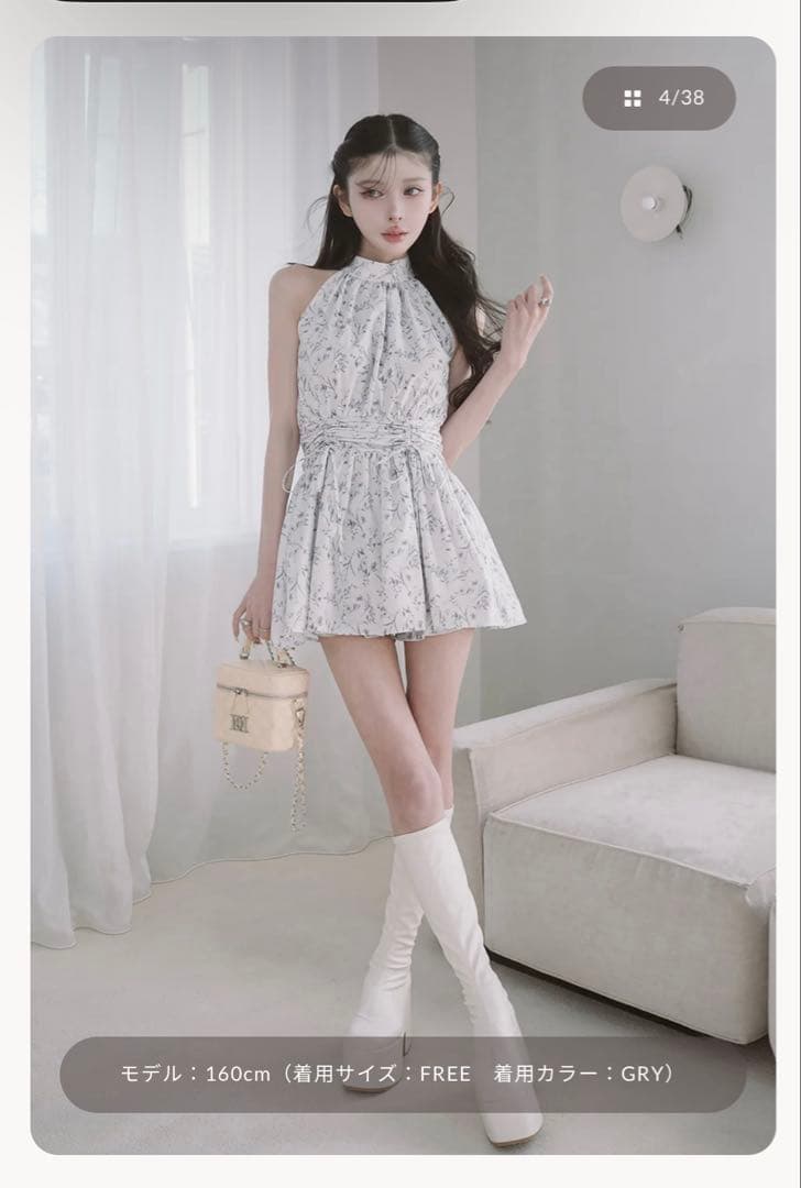 Darich アメスリギャザーフレアミニワンピース