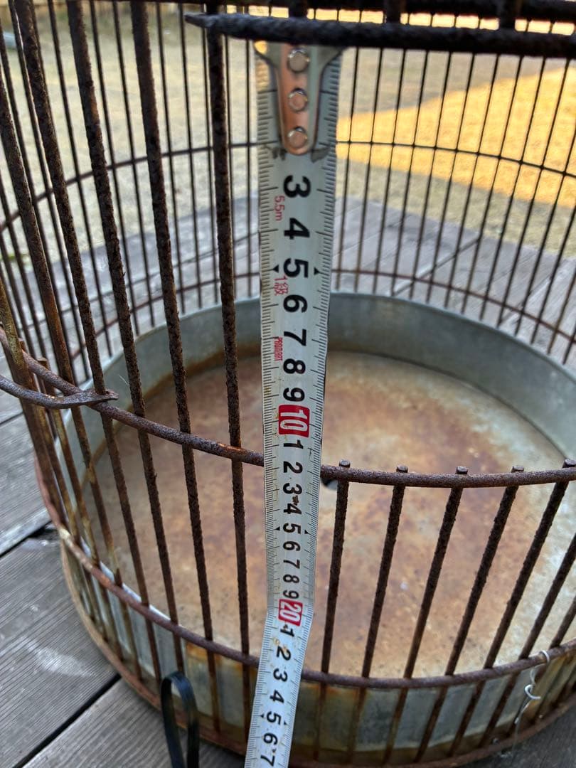 インダストリアル　ヴィンテージ　シャビー　鳥籠　鳥カゴ　店舗什器　アイアン　鉄