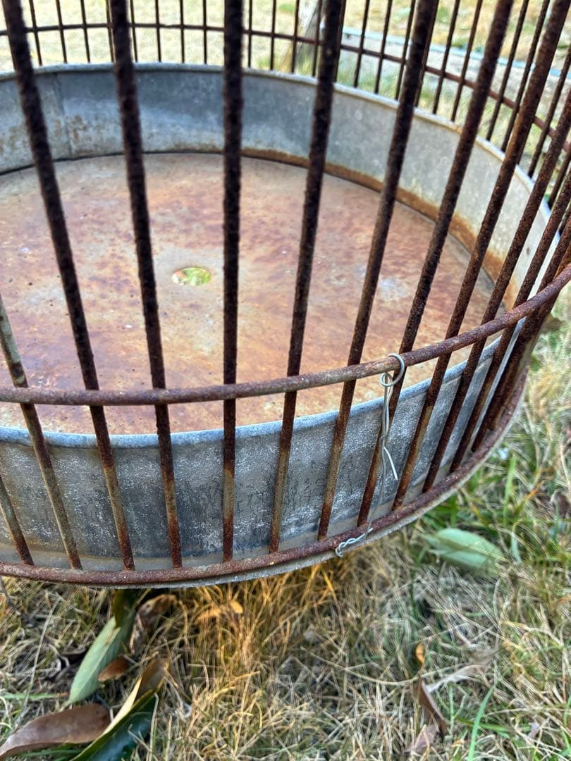 インダストリアル　ヴィンテージ　シャビー　鳥籠　鳥カゴ　店舗什器　アイアン　鉄