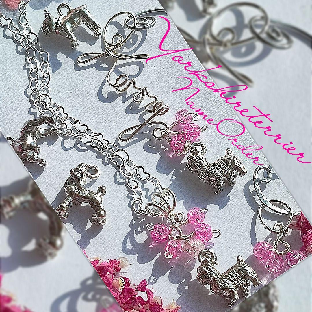 純銀シルバー　AAA ネームオーダーピアス or イヤ−カフ ネックレス セット