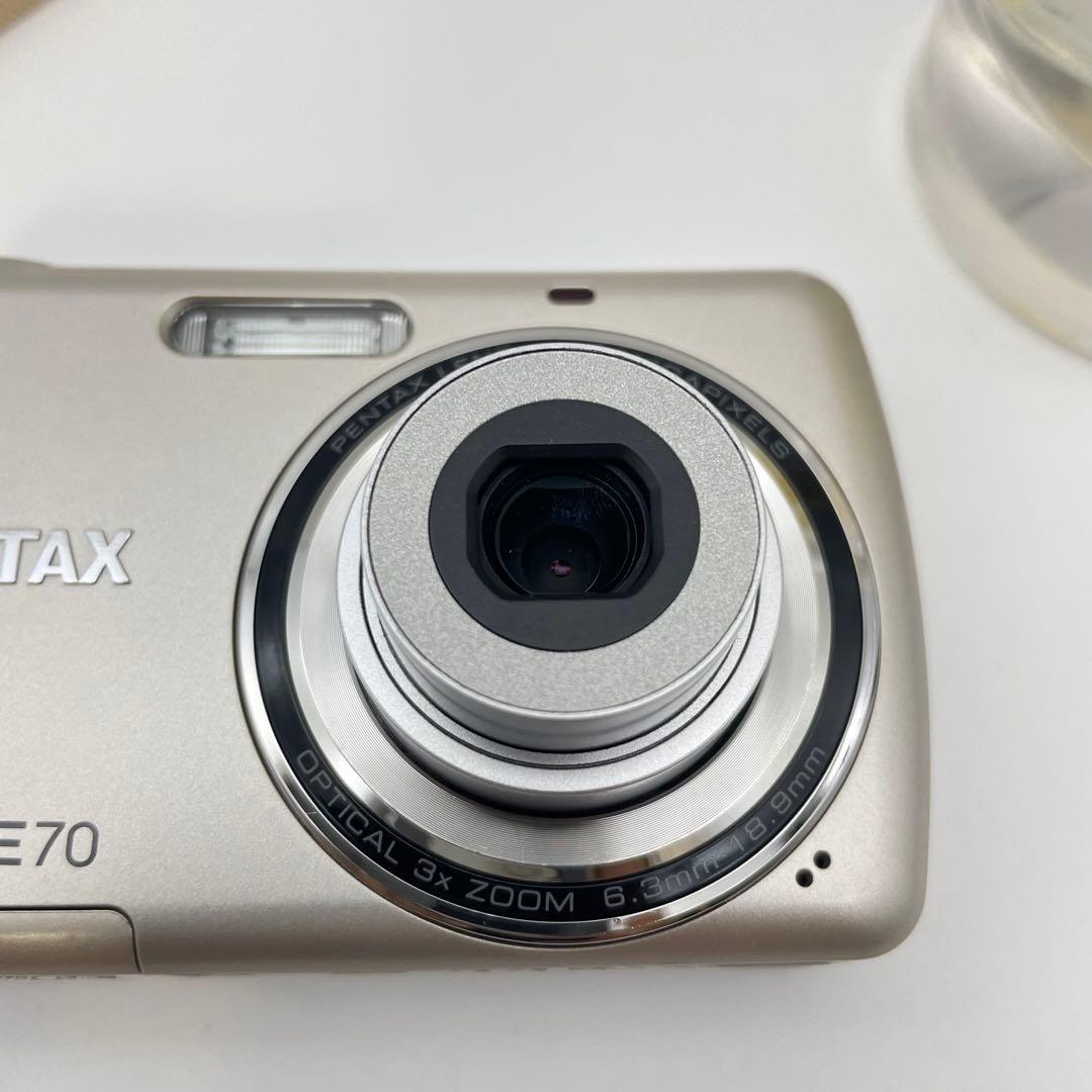 美品✨PENTAX Optio E70✨動作確認済 スマホ転送OK 単三電池♪