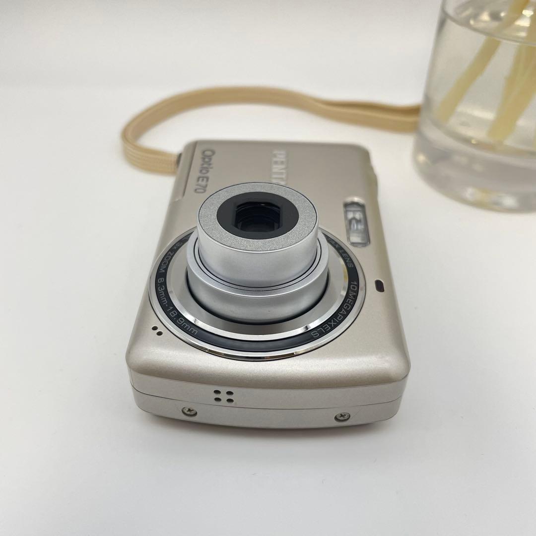 美品✨PENTAX Optio E70✨動作確認済 スマホ転送OK 単三電池♪