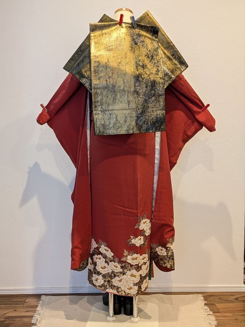 振袖フルセット 身丈166裄68 赤 金彩 暈し染め 鈴乃屋 成人式 逸品