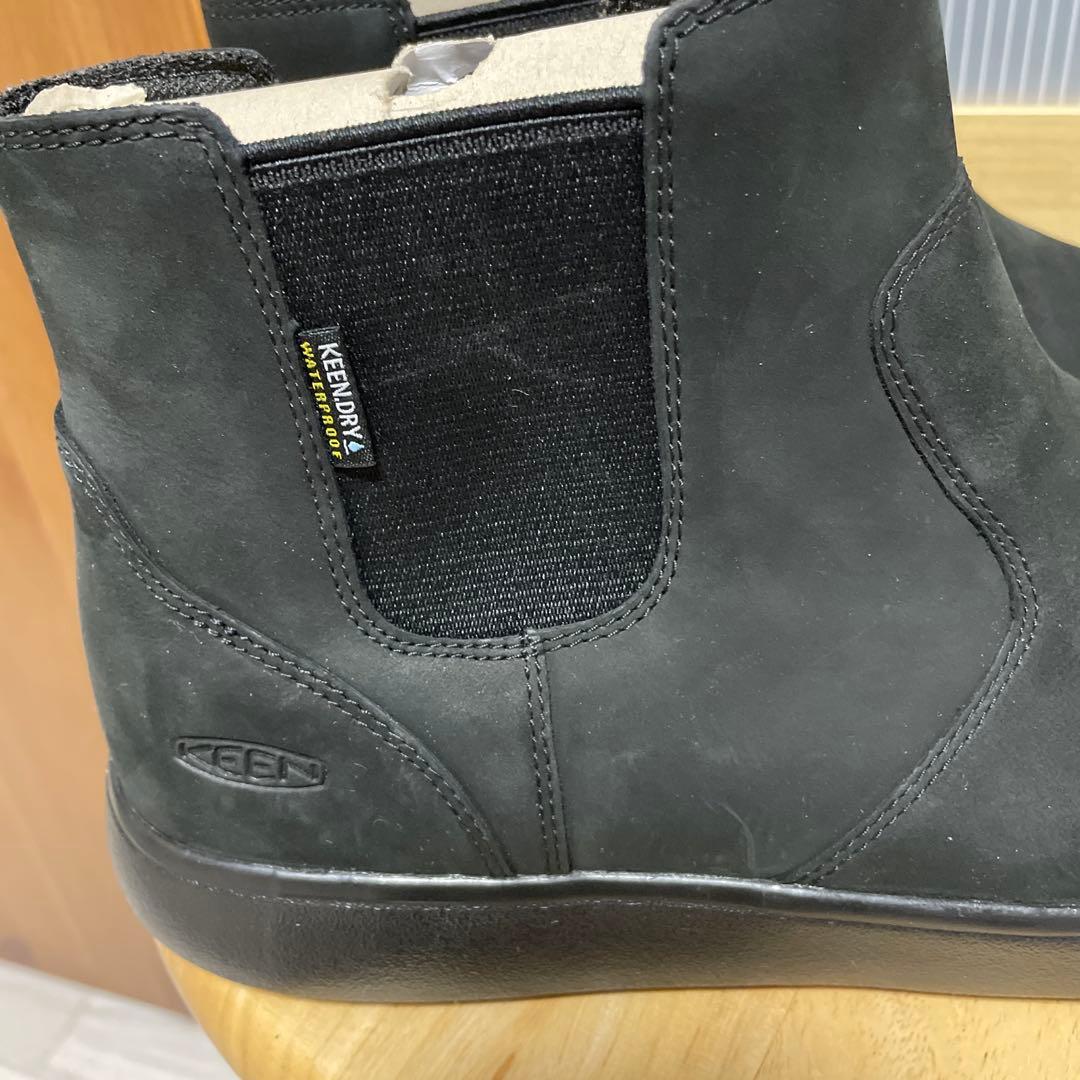 新品/24cm KEEN サイドゴアブーツ ウォータープルーフ レザー