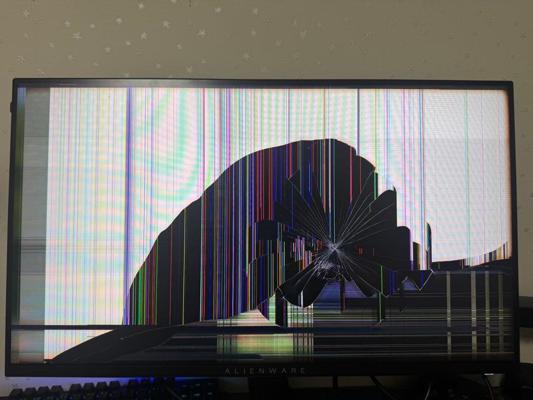 ALIENWARE 2523HFゲーミングモニター 画面ひび割れあり