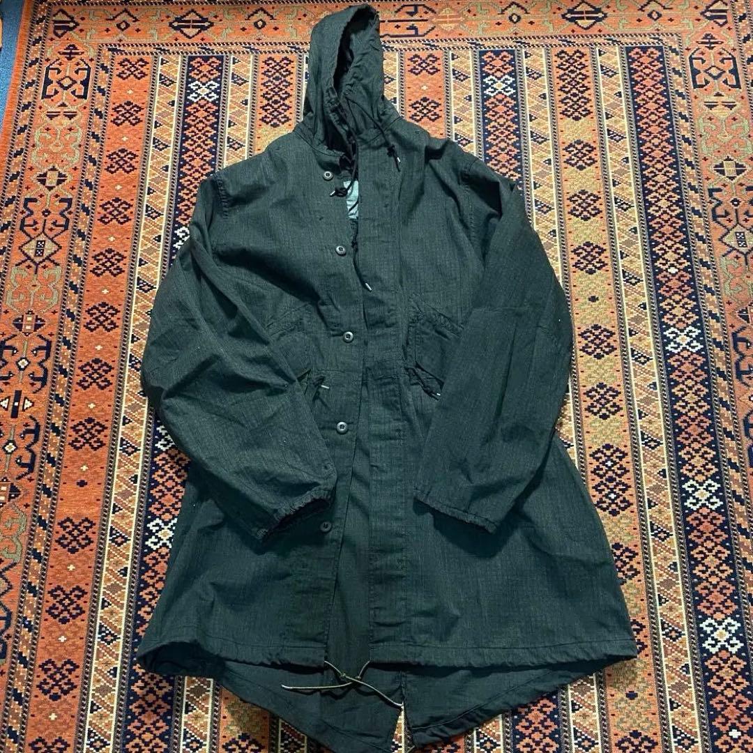 アメリカ軍 ナイトデザートカモパーカー　黒染め ブラックダイ　フィッシュテール