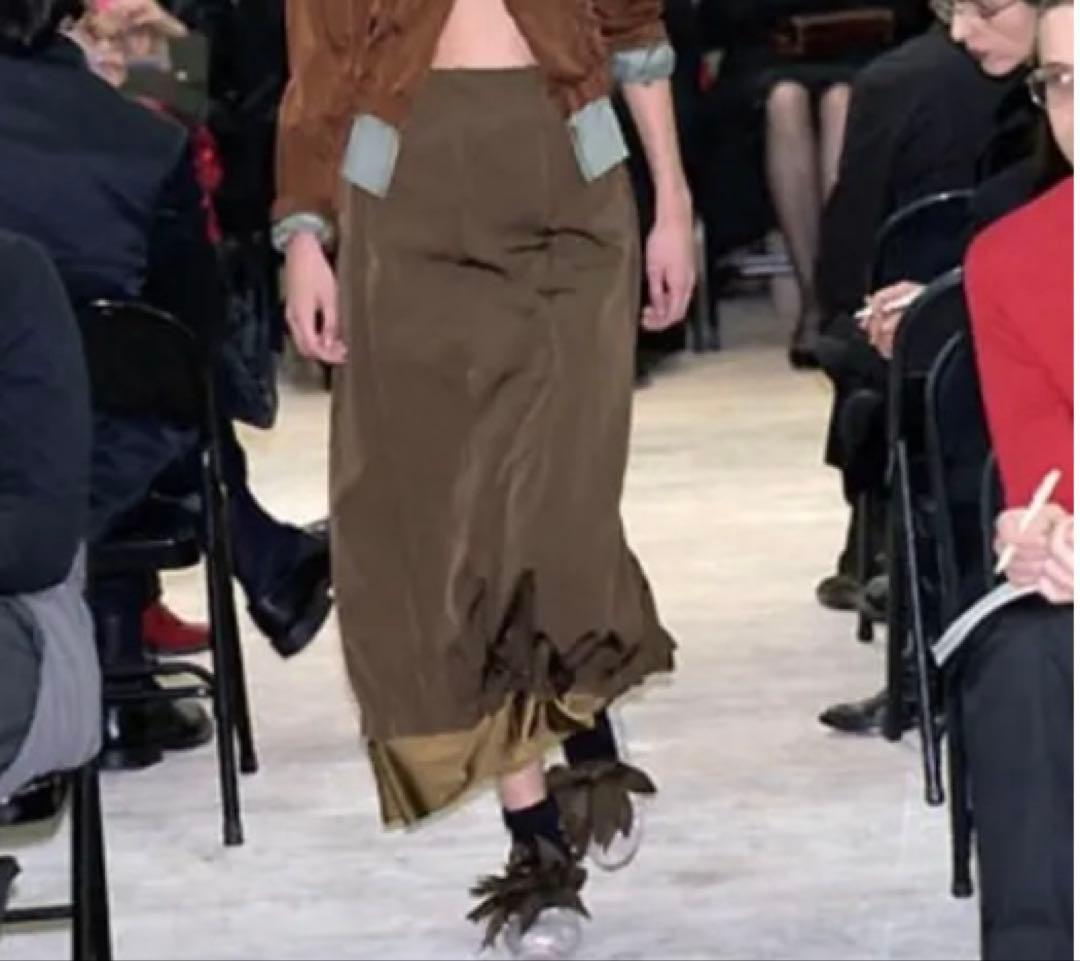 コムデギャルソン　フラットシューズ　リボン　23 刺繍　花柄　奇抜