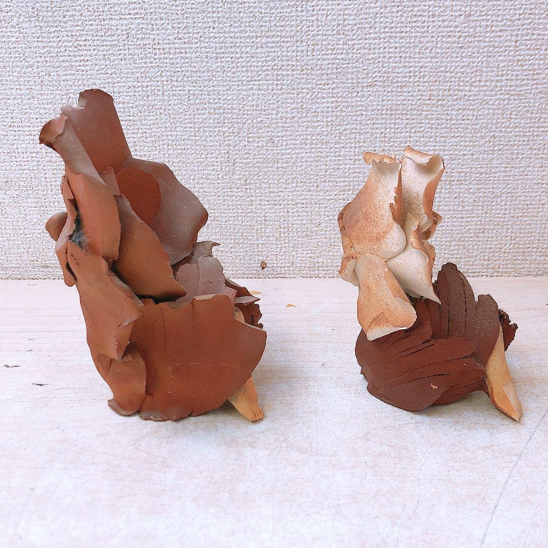 N*g様 ①竹内祥子? 陶器作品 陶人形 森の精 2体まとめ 置物 インテリア