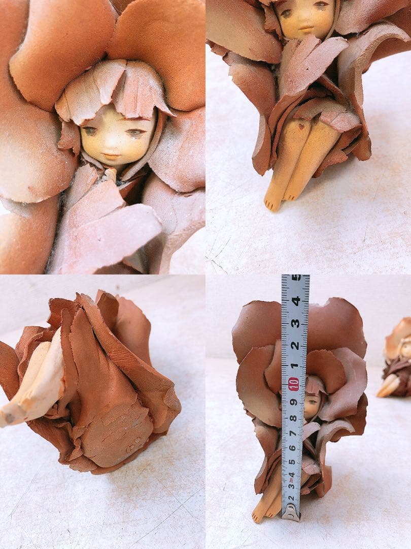 N*g様 ①竹内祥子? 陶器作品 陶人形 森の精 2体まとめ 置物 インテリア