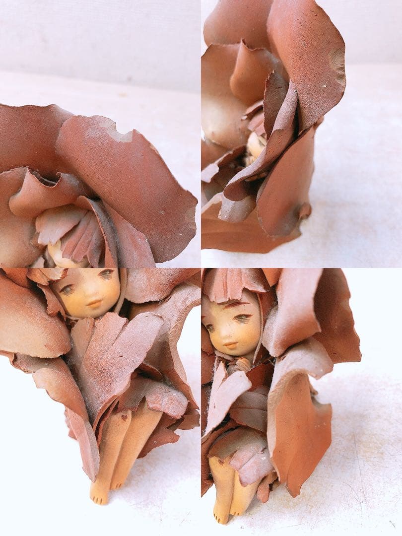 N*g様 ①竹内祥子? 陶器作品 陶人形 森の精 2体まとめ 置物 インテリア