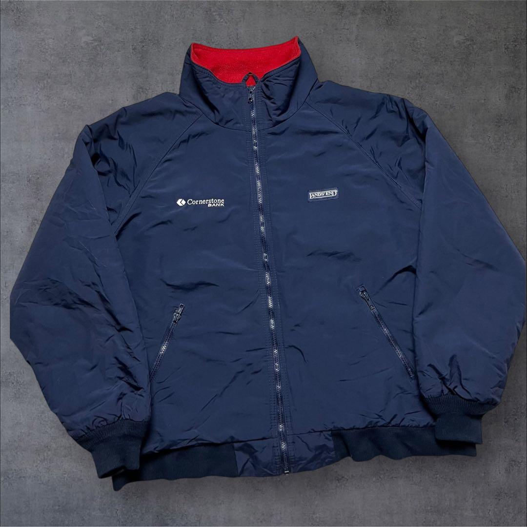 90s LANDS’END シェルドシンチラ ジャケット 企業ロゴ USA製