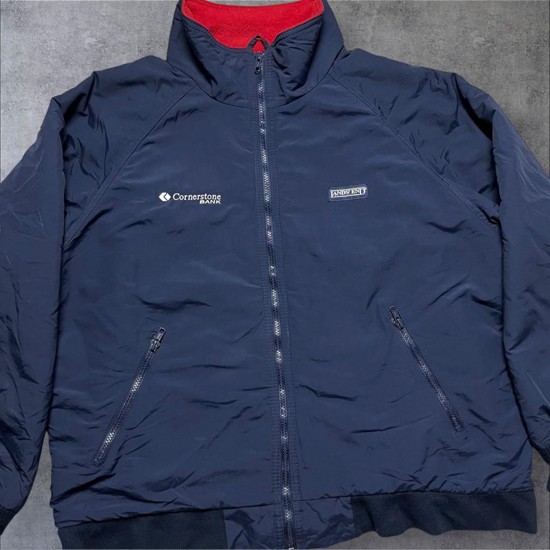 90s LANDS’END シェルドシンチラ ジャケット 企業ロゴ USA製