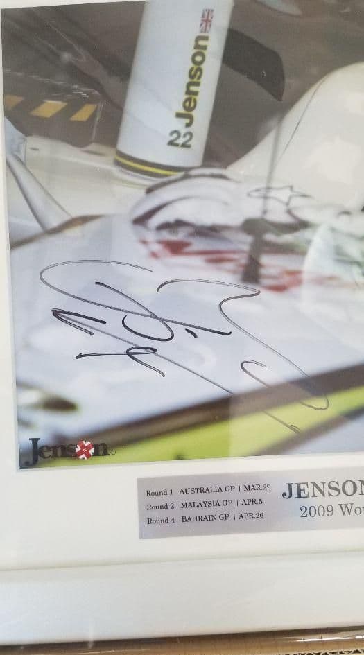 F1、直筆サイン、ジェイソンバトン、09年ワールドチャンピオン獲得記念、限定商品