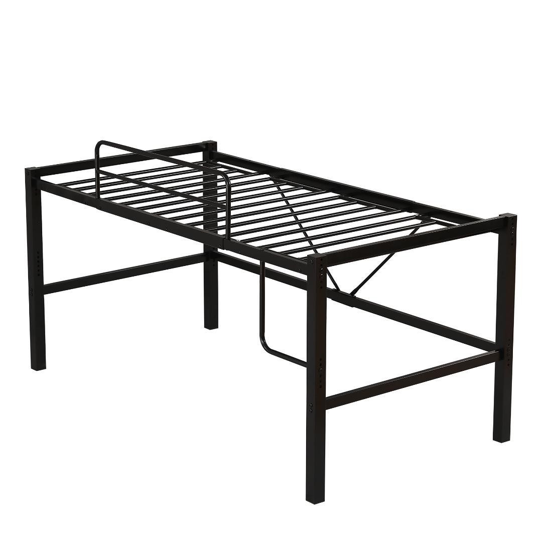 【ブラック】セミダブル 高さ90cm ロフトベッド パイプベッド 高さ調整可能