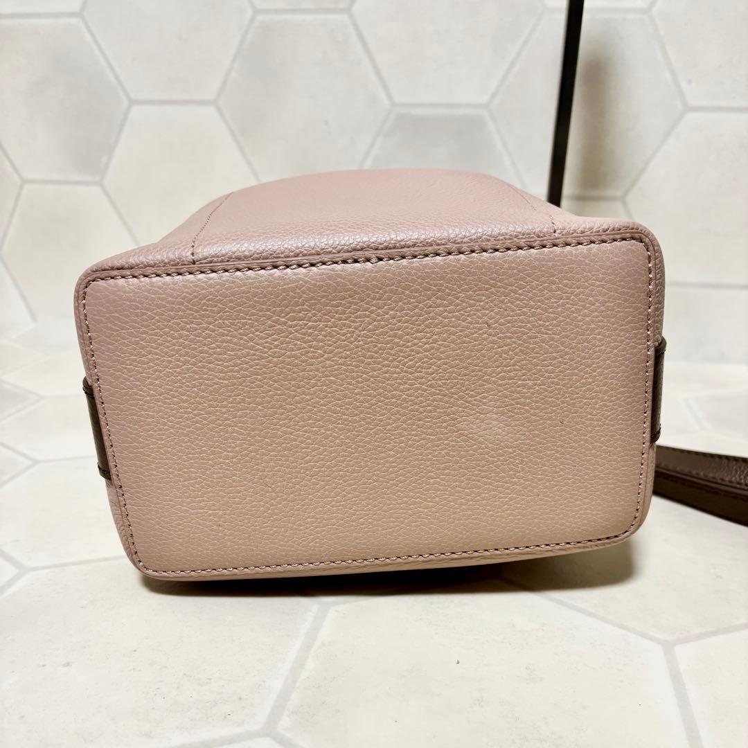 フルラ コスタンザ バケット ハンドバッグ バイカラー レザー　未使用級